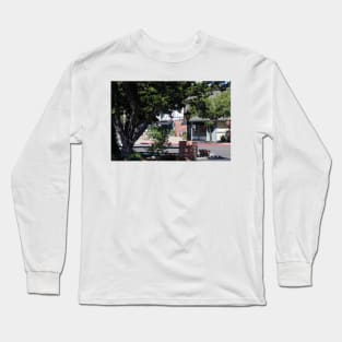 Coffee Shop - Solvang California Street Scene Long Sleeve T-Shirt